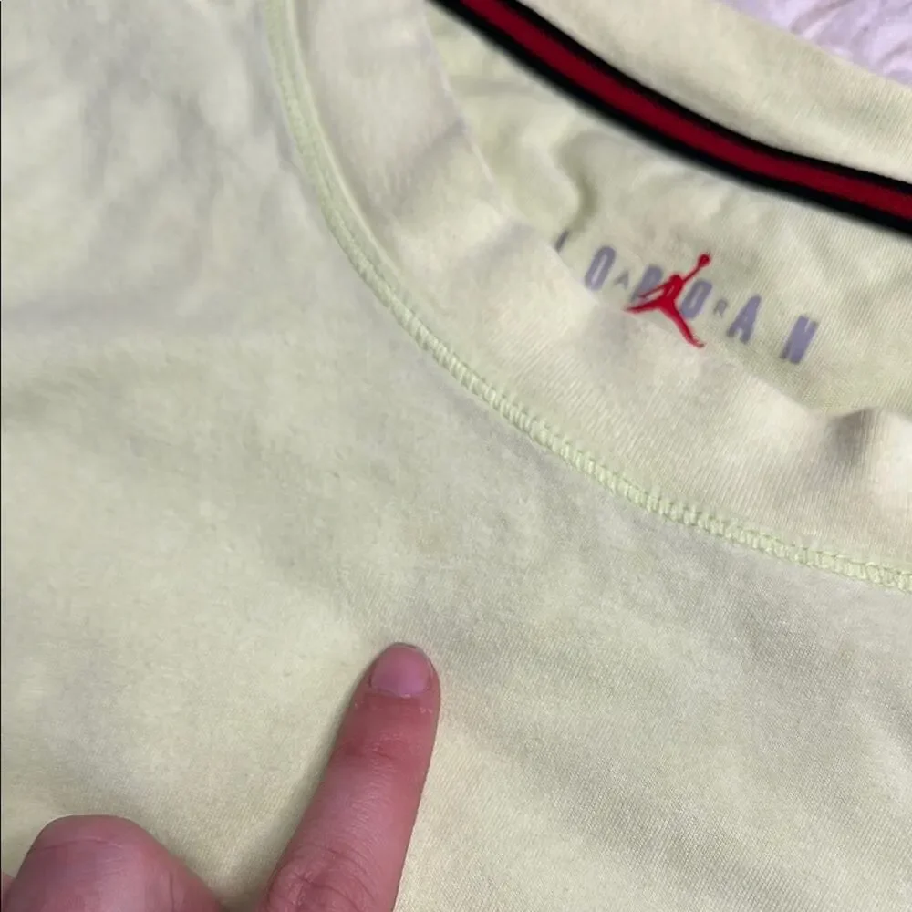 Nike Air Jordan Light Butter Yellow T-Shirt Pastel Athletic Casual Everyday